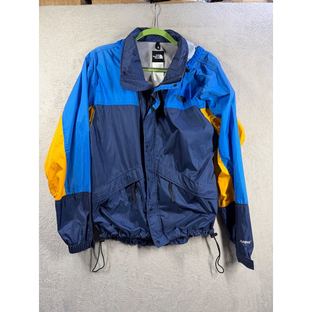 The North Face Windbreaker Men's M Blue Yellow 90s Activent Vented Packable
